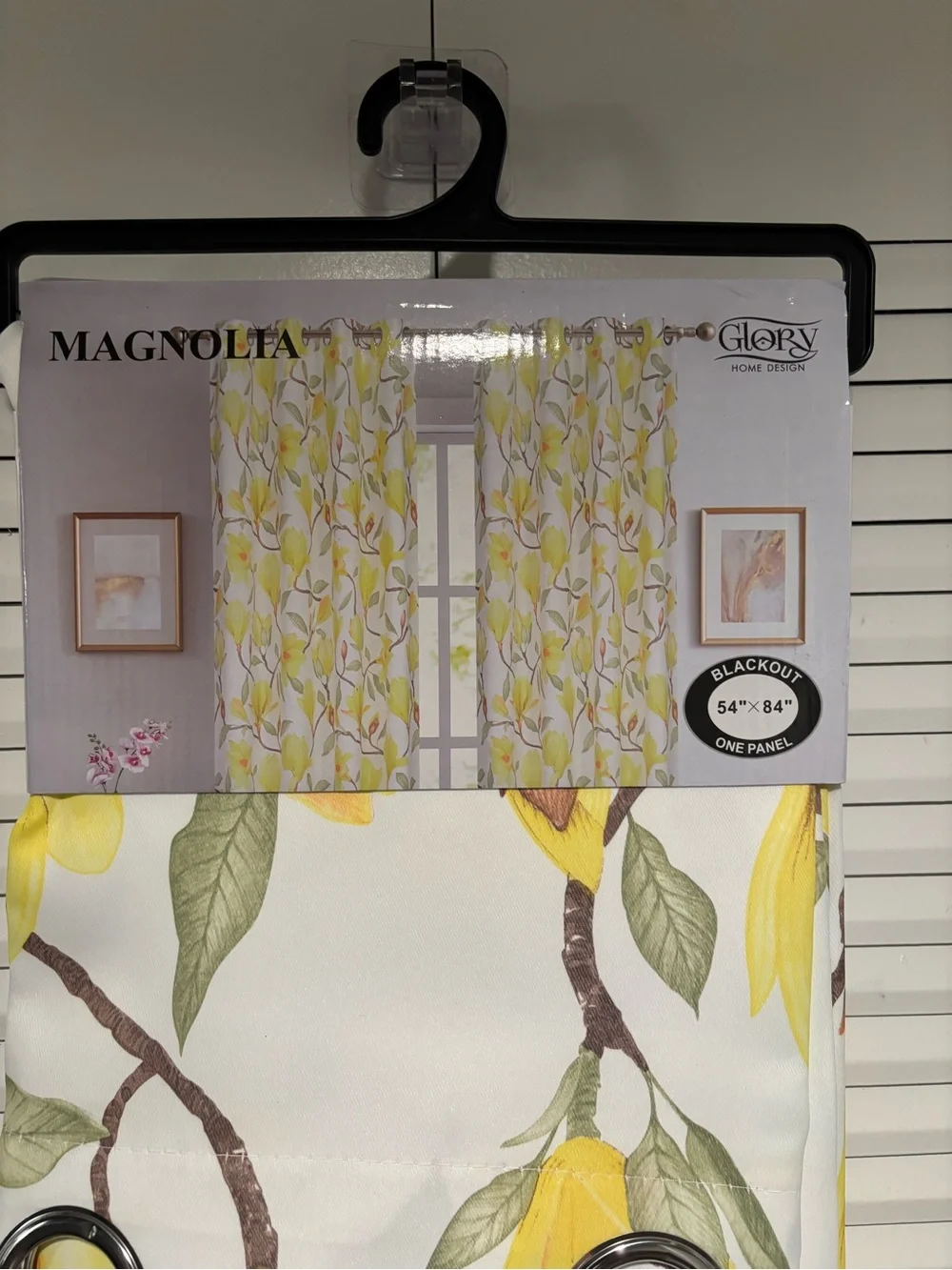 1 pair of Magnolia Yellow Curtain Panel